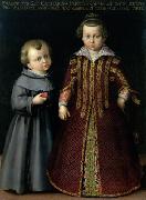Cristofano Allori Portrait of Francesco and Caterina Medici oil painting artist